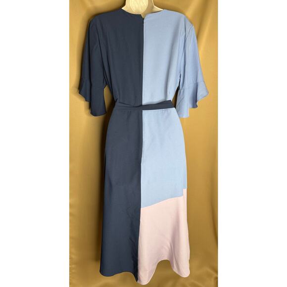 Hutch Colorblock Wrap Dress L - Picture 8 of 10
